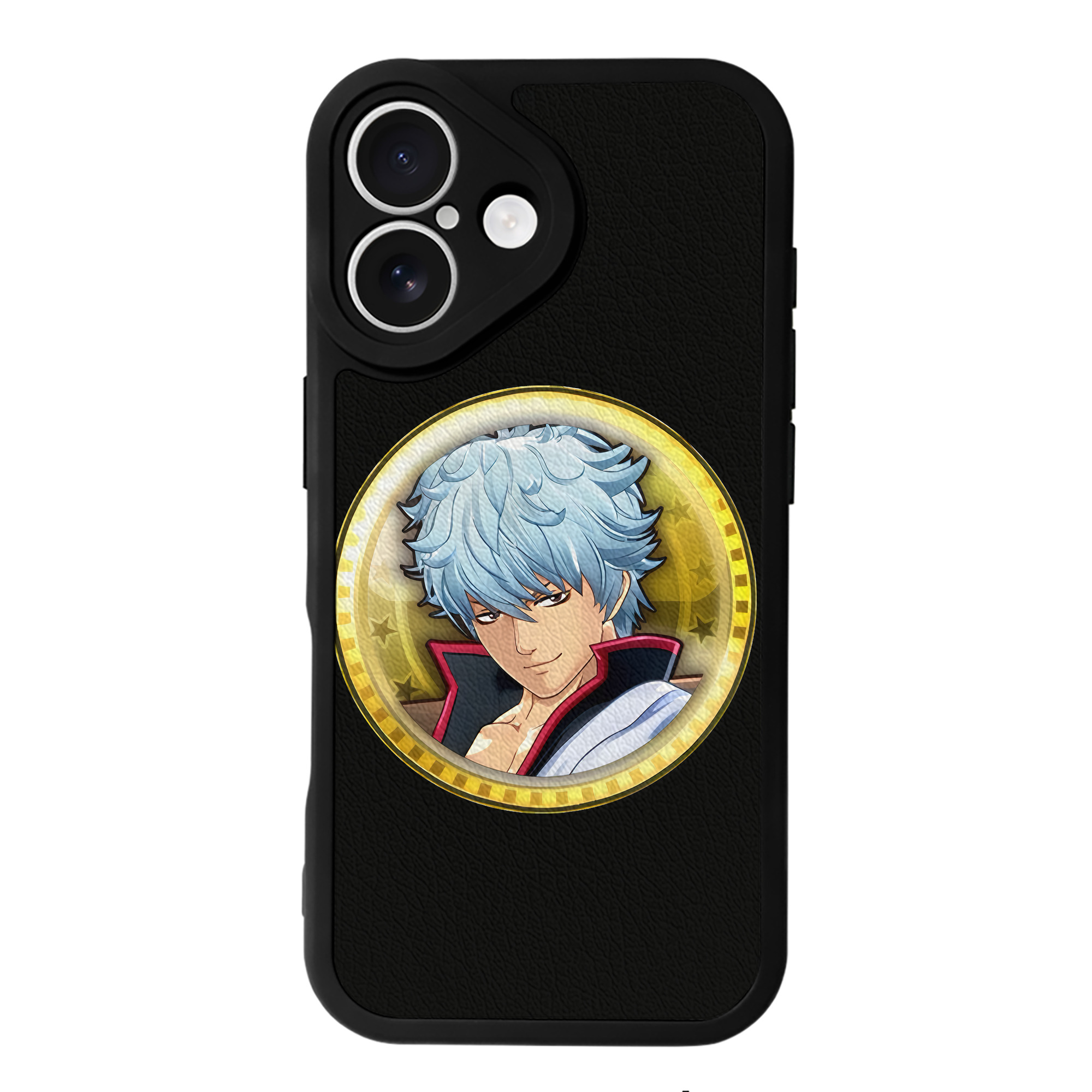 （画像用） ぎんたま 坂田銀時（さかたぎんとき） 神楽 志村新八（しむら しんぱち） GINTAMA Sakata Gintoki Kagura Shimura Shinpachi 【iPhone 16シリーズ対応】シリコンスマホケース（レザー調） 材質：シリコン